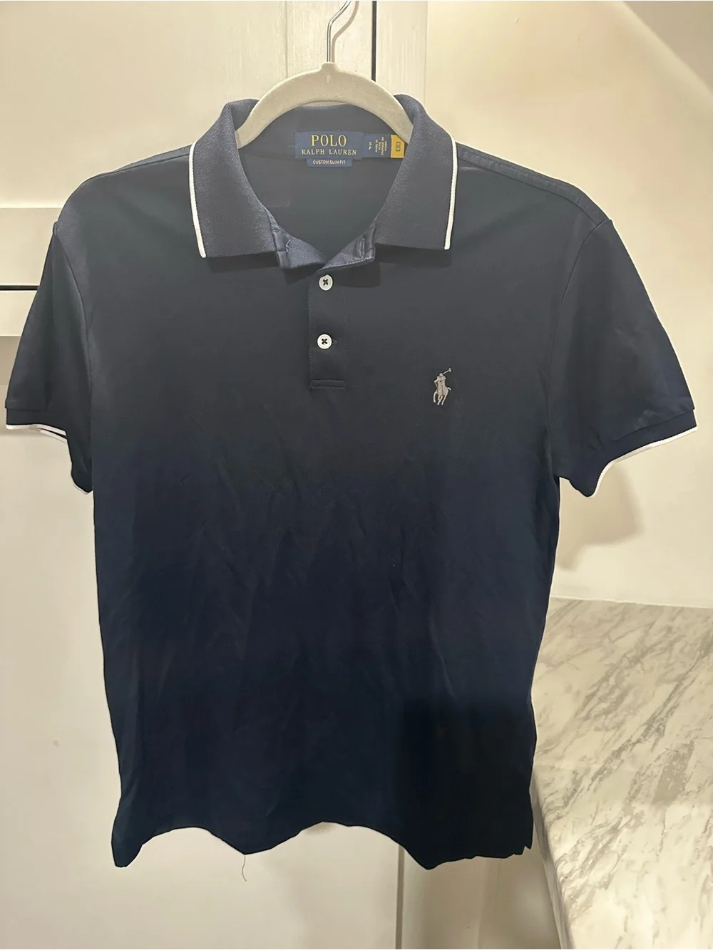 Ralph Lauren Navy Polo with White Trim